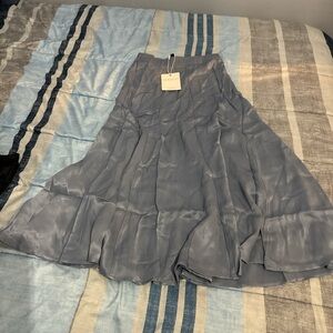 DownEast Elegant Flair Skirt in Slate Blue